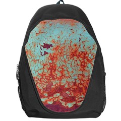 Orange Blue Rust Colorful Texture Backpack Bag by Nexatart