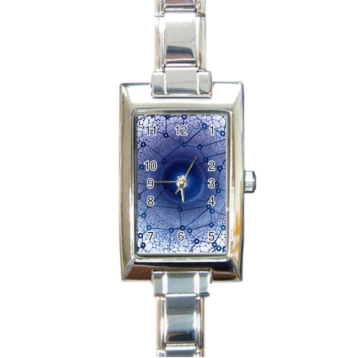 Network Social Abstract Rectangle Italian Charm Watch