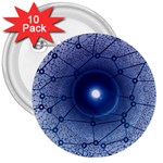 Network Social Abstract 3  Buttons (10 pack)  Front