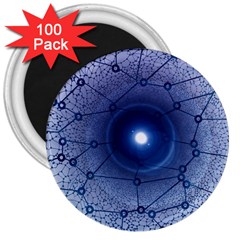 Network Social Abstract 3  Magnets (100 pack)