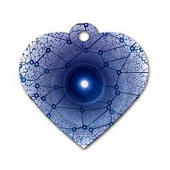 Network Social Abstract Dog Tag Heart (One Side)