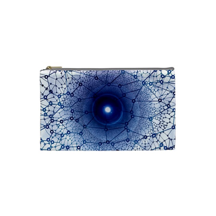 Network Social Abstract Cosmetic Bag (Small) 