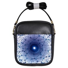 Network Social Abstract Girls Sling Bags