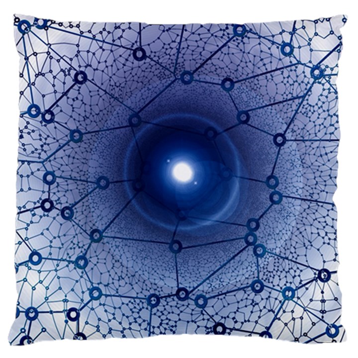 Network Social Abstract Large Cushion Case (Two Sides)