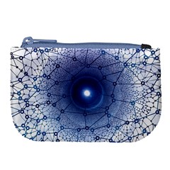 Network Social Abstract Large Coin Purse by Nexatart