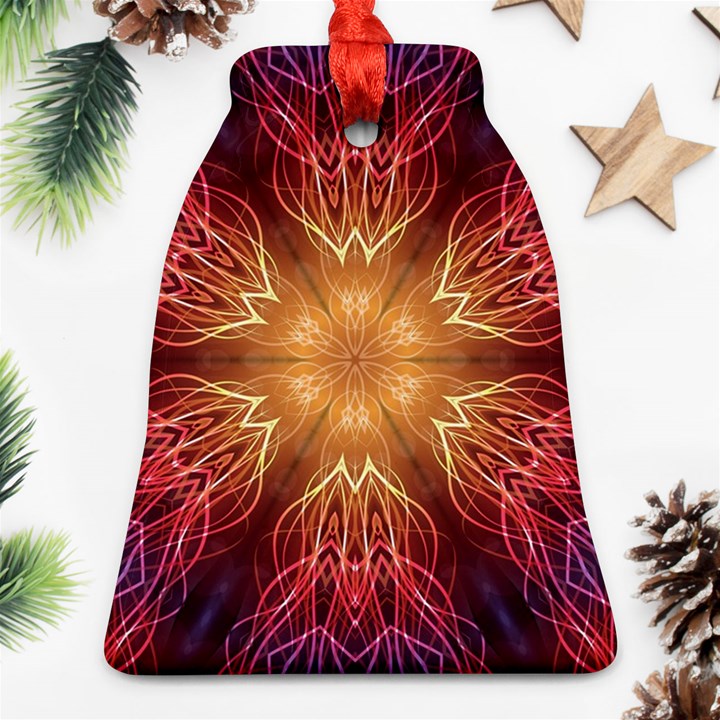 Fractal Abstract Artistic Bell Ornament (Two Sides)