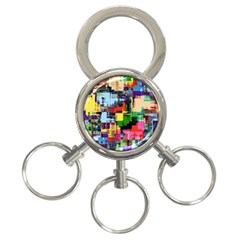 Color Abstract Background Textures 3-ring Key Chains by Nexatart