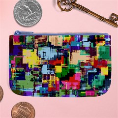 Color Abstract Background Textures Large Coin Purse by Nexatart