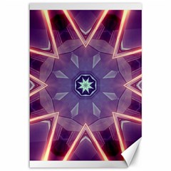 Abstract Glow Kaleidoscopic Light Canvas 12  X 18  