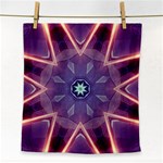 Abstract Glow Kaleidoscopic Light Face Towel Front