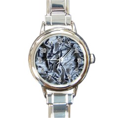 Pattern Abstract Desktop Fabric Round Italian Charm Watch by Nexatart