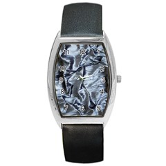 Pattern Abstract Desktop Fabric Barrel Style Metal Watch by Nexatart