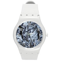 Pattern Abstract Desktop Fabric Round Plastic Sport Watch (m) by Nexatart