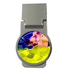 Abstract Bubbles Oil Money Clips (round)  by Nexatart