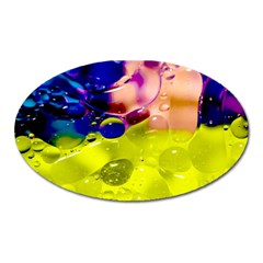 Abstract Bubbles Oil Oval Magnet by Nexatart