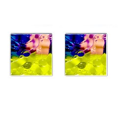 Abstract Bubbles Oil Cufflinks (square) by Nexatart