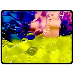 Abstract Bubbles Oil Fleece Blanket (large)  by Nexatart