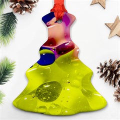 Abstract Bubbles Oil Christmas Tree Ornament (two Sides) by Nexatart