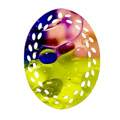 Abstract Bubbles Oil Oval Filigree Ornament (two Sides) by Nexatart