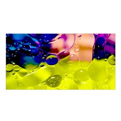 Abstract Bubbles Oil Satin Shawl by Nexatart