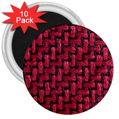 Fabric Pattern Desktop Textile 3  Magnets (10 Pack)  by Nexatart