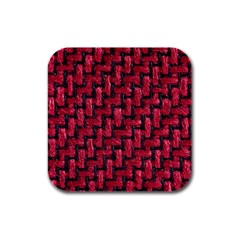 Fabric Pattern Desktop Textile Rubber Square Coaster (4 Pack)  by Nexatart