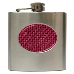 Fabric Pattern Desktop Textile Hip Flask (6 Oz) by Nexatart