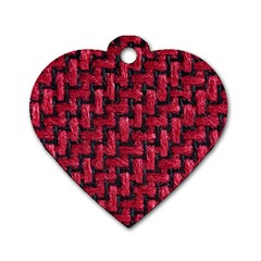 Fabric Pattern Desktop Textile Dog Tag Heart (two Sides) by Nexatart