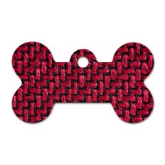 Fabric Pattern Desktop Textile Dog Tag Bone (two Sides) by Nexatart