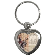 Art Collage Design Colorful Color Key Chains (heart) 