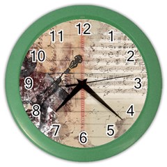 Art Collage Design Colorful Color Color Wall Clocks by Nexatart