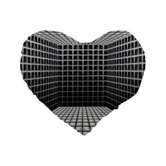 Space Glass Blocks Background Standard 16  Premium Flano Heart Shape Cushions by Nexatart