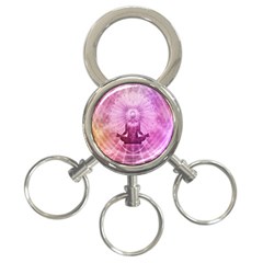 Meditation Spiritual Yoga 3-ring Key Chains by Nexatart