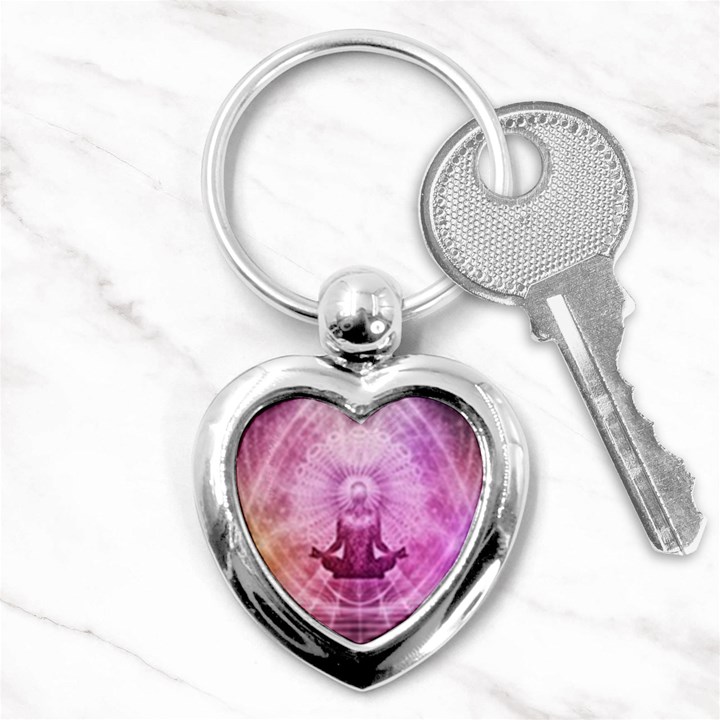 Meditation Spiritual Yoga Key Chains (Heart) 