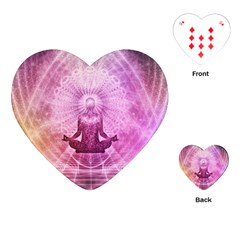 Meditation Spiritual Yoga Playing Cards (heart) 