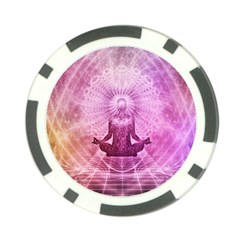 Meditation Spiritual Yoga Poker Chip Card Guard