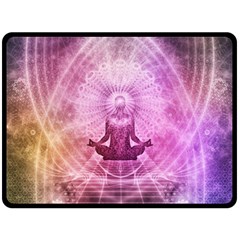 Meditation Spiritual Yoga Fleece Blanket (large)  by Nexatart