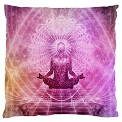 Meditation Spiritual Yoga Large Cushion Case (two Sides) by Nexatart