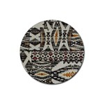 Fabric Textile Abstract Pattern Rubber Round Coaster (4 pack)  Front