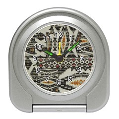 Fabric Textile Abstract Pattern Travel Alarm Clocks by Nexatart