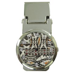 Fabric Textile Abstract Pattern Money Clip Watches