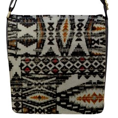 Fabric Textile Abstract Pattern Flap Messenger Bag (s) by Nexatart