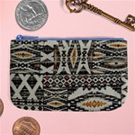 Fabric Textile Abstract Pattern Large Coin Purse Front