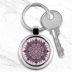 Mandala Pattern Fractal Key Chains (round)  by Nexatart