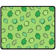 Funny Greens And Salad Double Sided Fleece Blanket (medium)  by kostolom3000shop