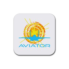 Aviator Rubber Coaster (square)  by FunnyCow