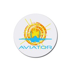 Aviator Rubber Coaster (round)  by FunnyCow