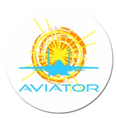 Aviator Magnet 5  (round) by FunnyCow