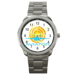 Aviator Sport Metal Watch by FunnyCow