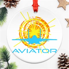 Aviator Round Ornament (two Sides) by FunnyCow